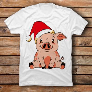 Cute Christmas Pig-tshirt