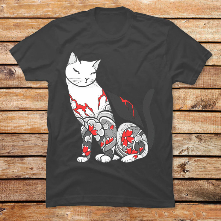 Cat in Cherry Blossom