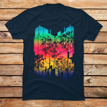 Colorful Geometric Sunset