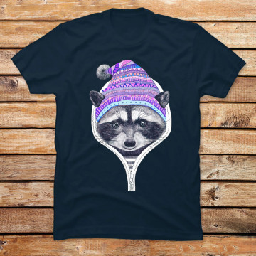 Winter Raccoon Purple II