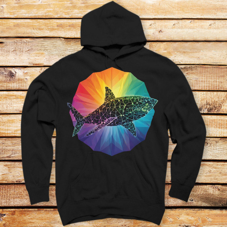 Technicolor Geometric Shark