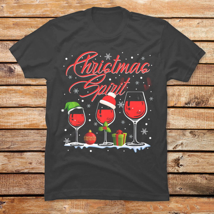 Christmas Spirit Wine Glass