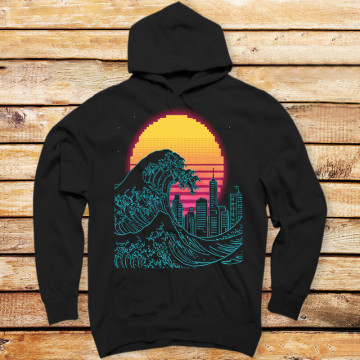 Synthwave Great Wave