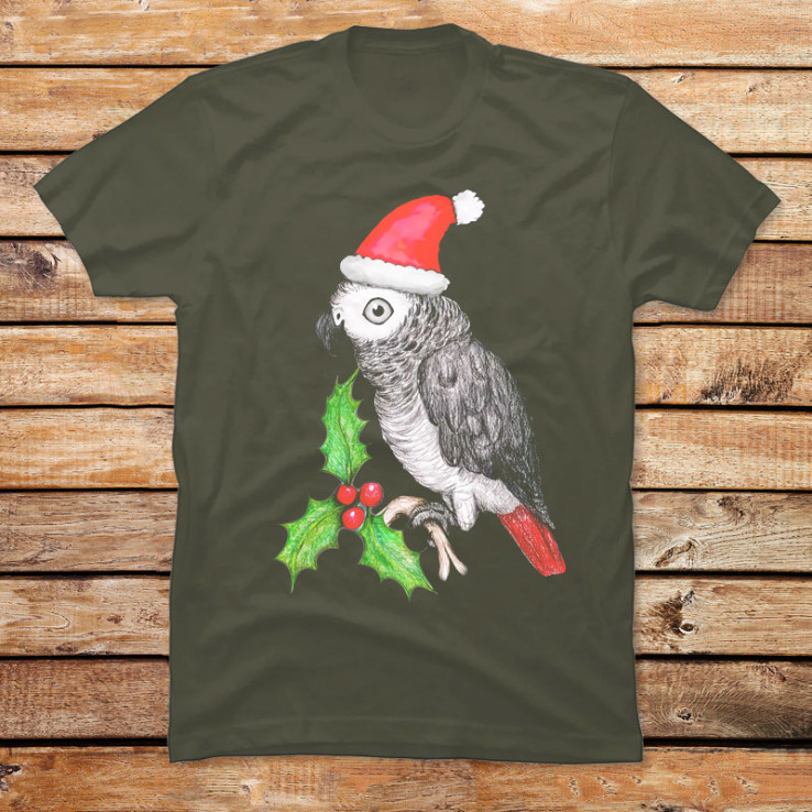 Christmas African Grey Parrot