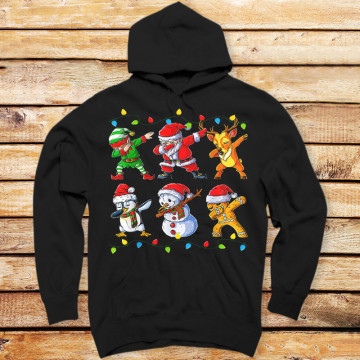 Dabbing Santa Elf Friends