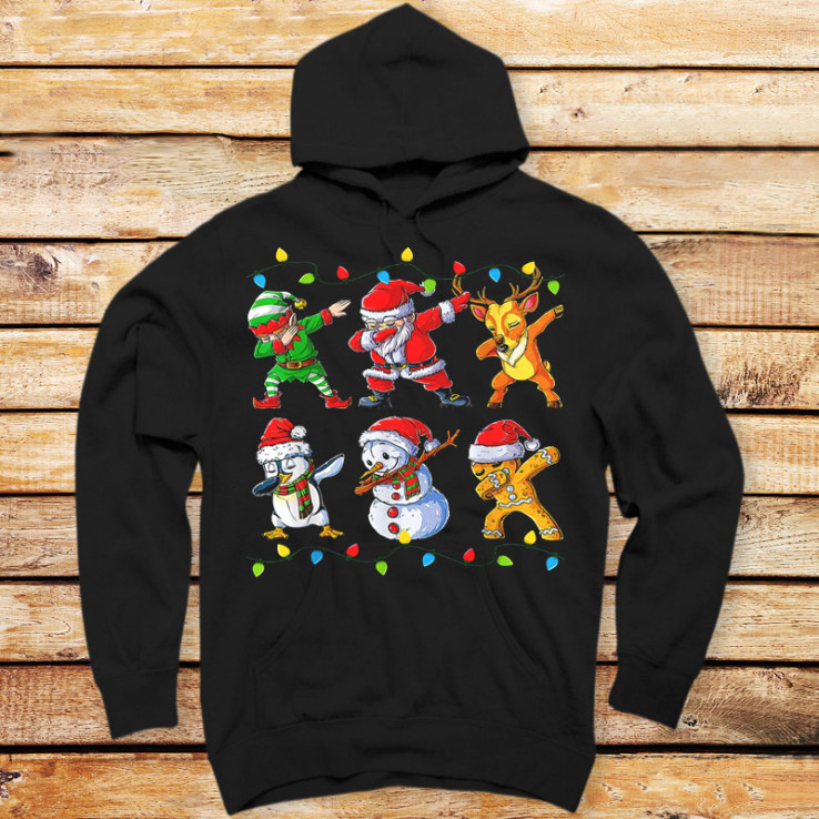 Dabbing Santa Elf Friends