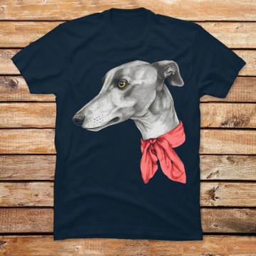 Greyhound with Scarf