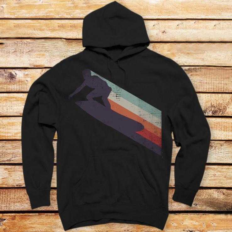 Vintage surfer streaks