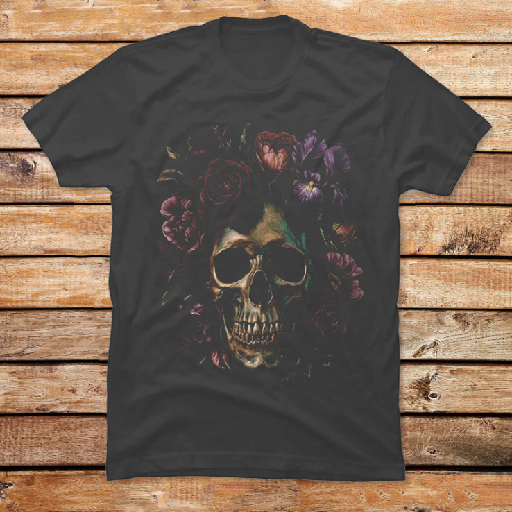 Botanical Patina Skull