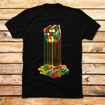 Rainbow Abstraction melted rubix