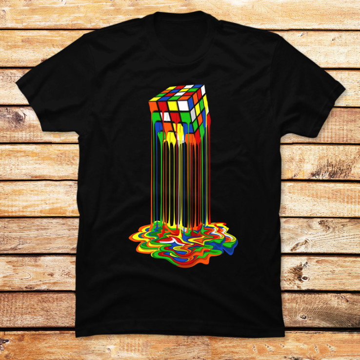 Rainbow Abstraction melted rubix