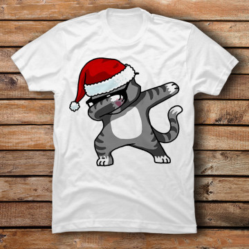 Santa Hat Dabbing Cat