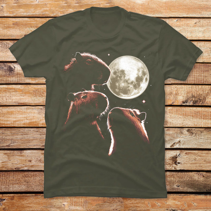 Three Capybara Moon