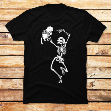 Dancing Skelleton With a Cat