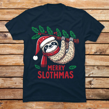 Funny Merry Slothmas Christmas