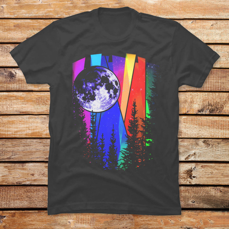 Northern Lights Moon