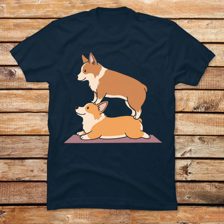 Acroyoga Corgi