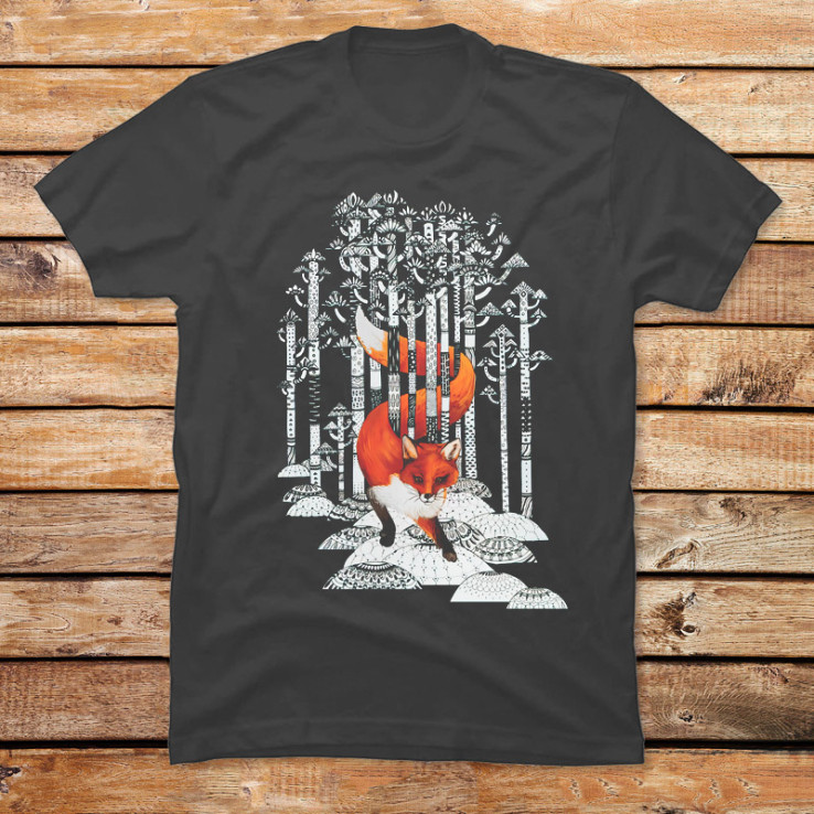 Fox Orange Winter Forest