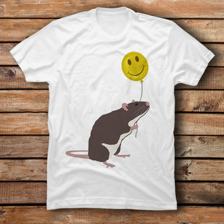 Rat Holding A Smiley