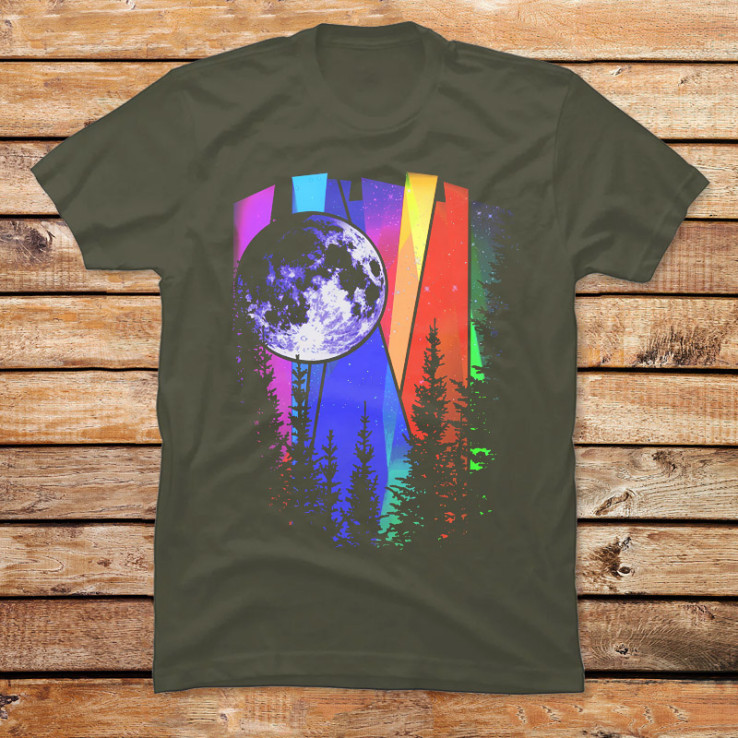 Northern Lights Moon
