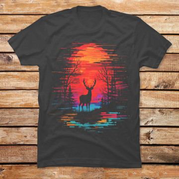 Synthwave Sunset Stag