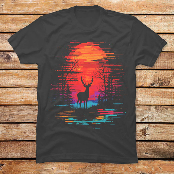 Synthwave Sunset Stag