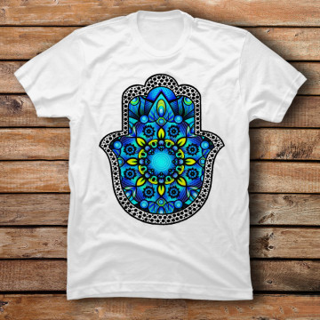 Colorful Blue Hamsa