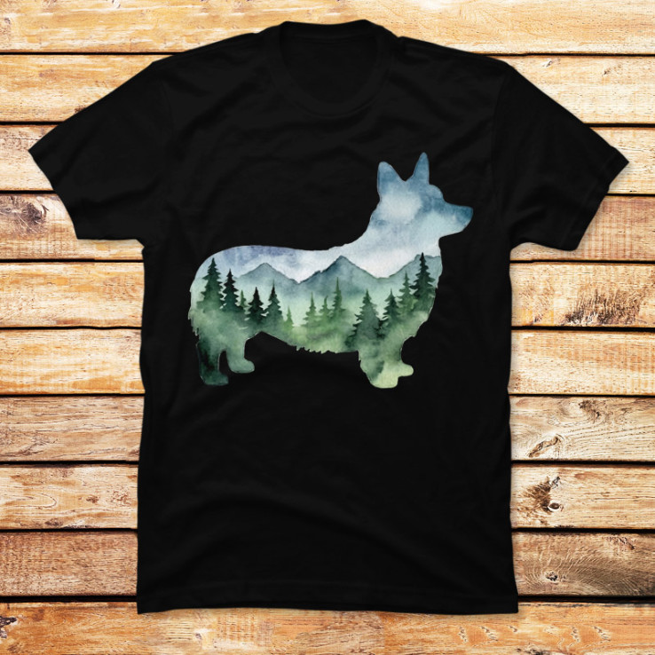 Mountain Corgi Silhouette