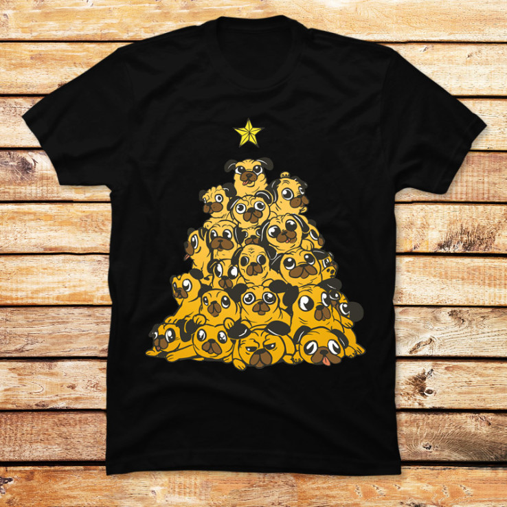 Pugs Christmas Tree
