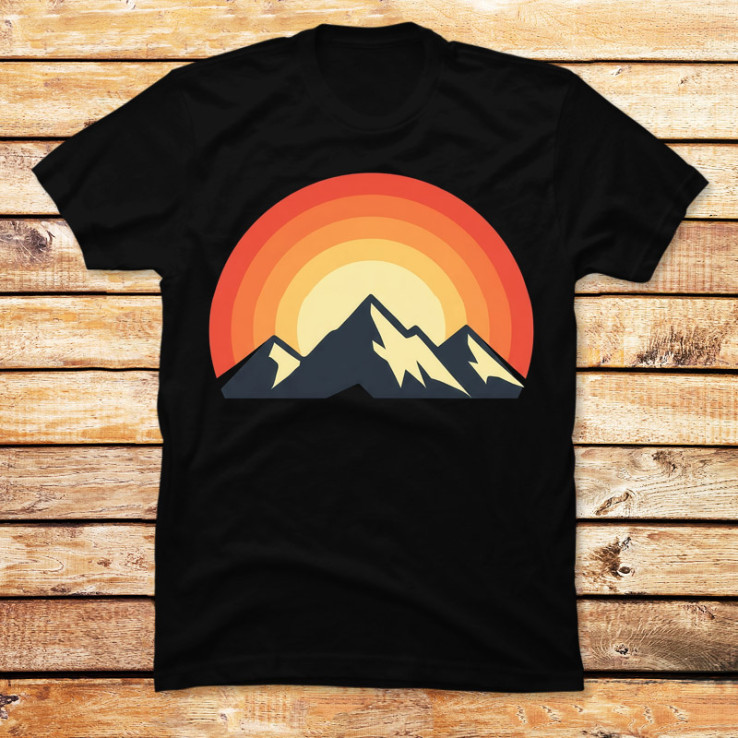 Minimalist Mountain Sunset