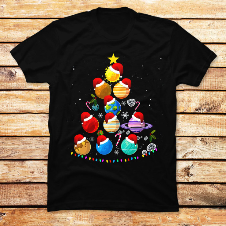 Funny Solar System Space Planets Tree