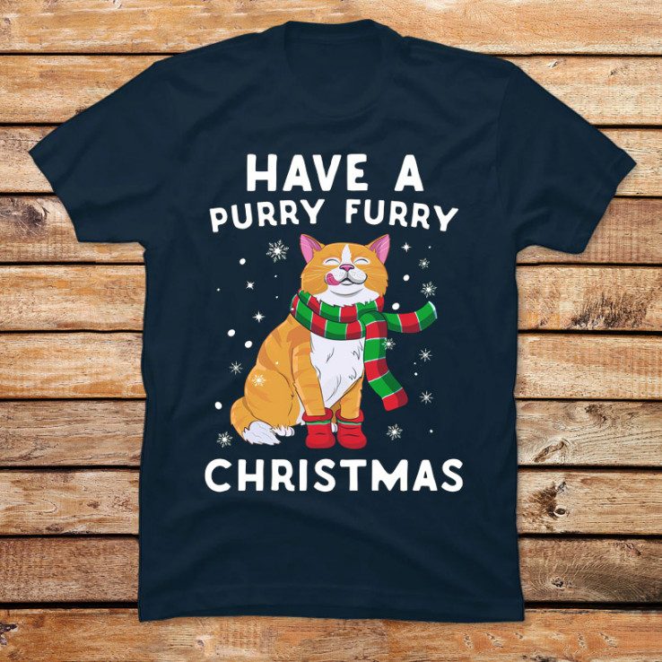 Have A Purry Furry Christmas Cat