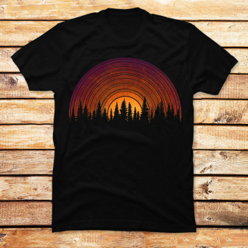 Vintage Vinyl Record Forest Tree