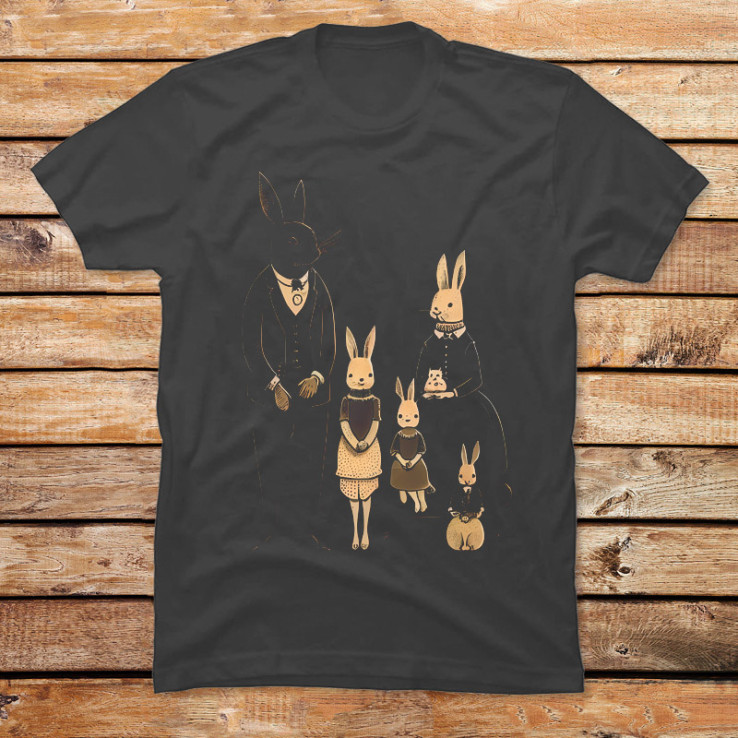 Mid-Century Bunny Family