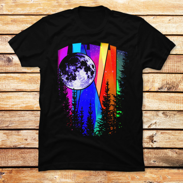 Northern Lights Moon