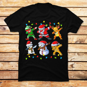 Dabbing Santa Elf Friends