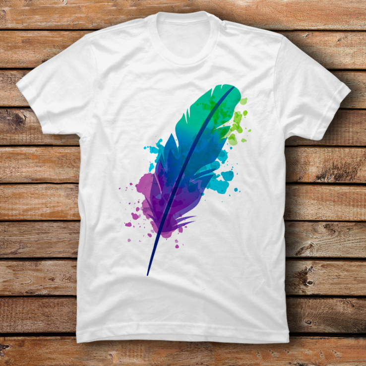 Watercolor Feather