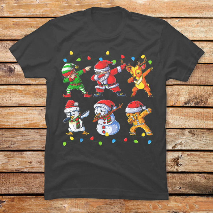 Dabbing Santa Elf Friends