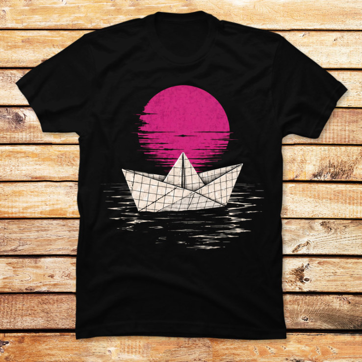 Retro Origami Sunset