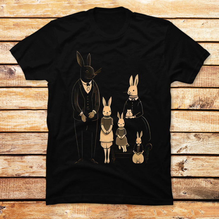 Mid-Century Bunny Family