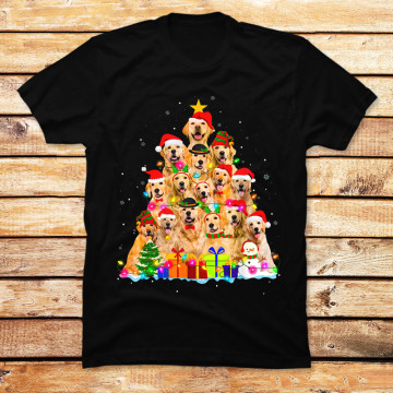 Christmas Golden Retriever Tree