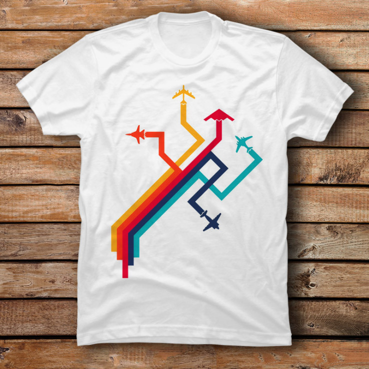 Colorful Vector Airplanes
