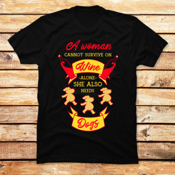 Woman Wine Dogs