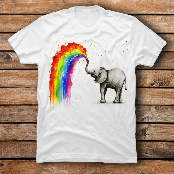 Baby Elephant Rainbow