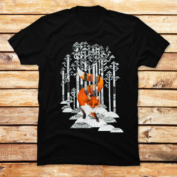 Fox Orange Winter Forest