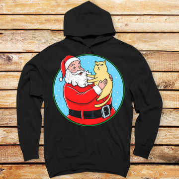 Cat and santa christmas III