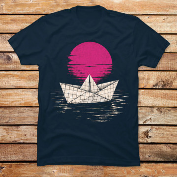 Retro Origami Sunset