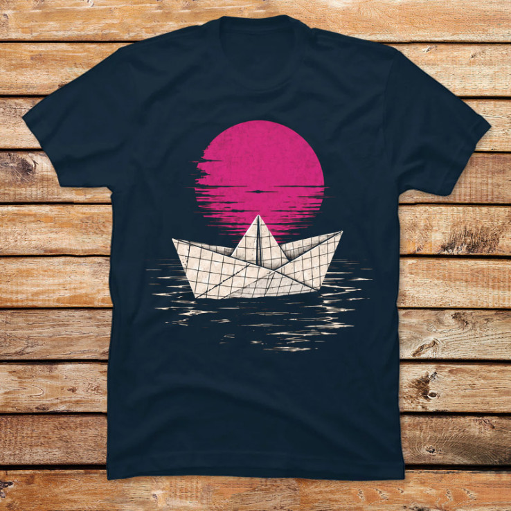Retro Origami Sunset