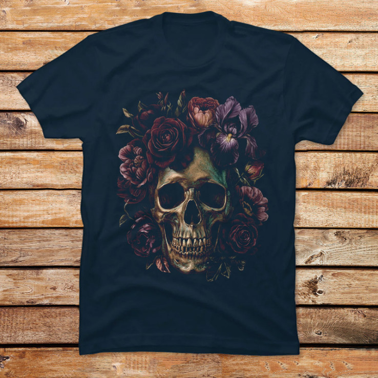 Botanical Patina Skull