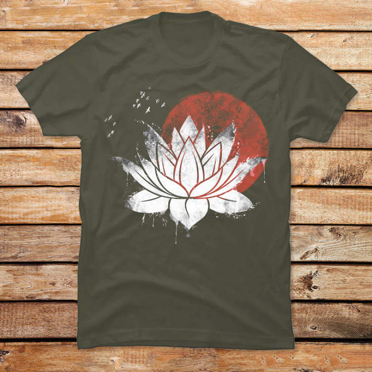 Lotus and red Moon